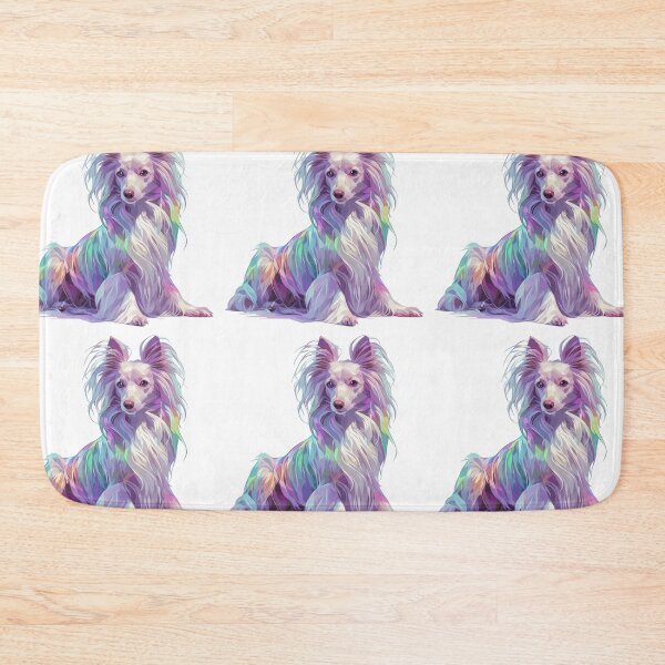 Item preview, Colorful Chinese crested puppy dog designed and sold by MendaciousMina.