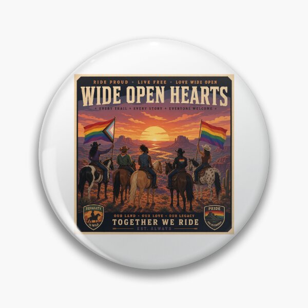 Item preview, Wide Open Hearts Western Pride Riders Sunset designed and sold by StuckOnTees.