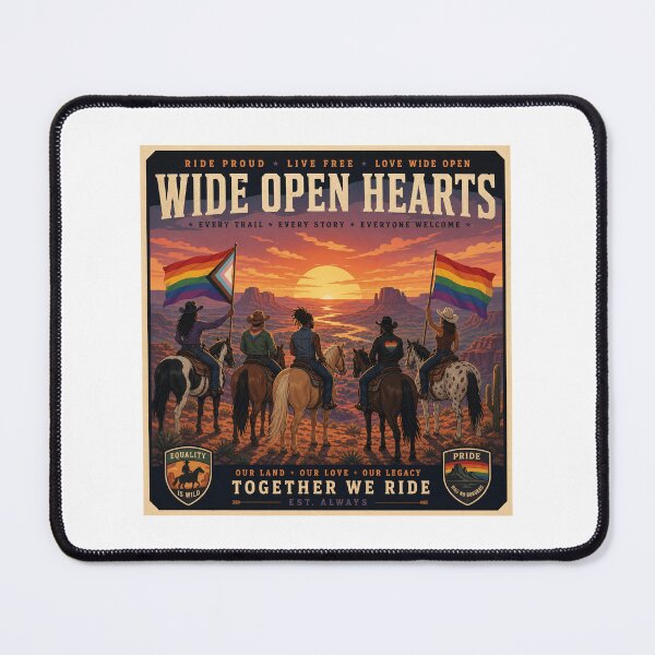 Item preview, Wide Open Hearts Western Pride Riders Sunset designed and sold by StuckOnTees.