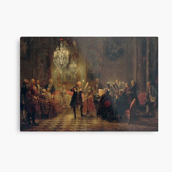 Frederick the Great Flute Concert (Flötenkonzert) Metal Print