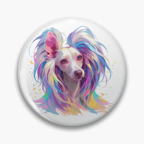 Item preview, Colorful Chinese crested puppy dog designed and sold by MendaciousMina.