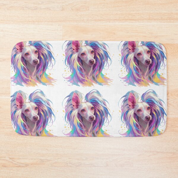 Item preview, Colorful Chinese crested puppy dog designed and sold by MendaciousMina.