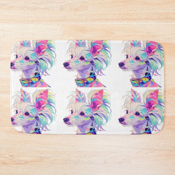 Item preview, Colorful Chinese crested puppy dog designed and sold by MendaciousMina.
