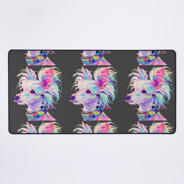 Item preview, Colorful Chinese crested puppy dog designed and sold by MendaciousMina.