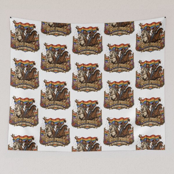 Item preview, Ride Proud Cowgirls Western Rainbow Pride designed and sold by StuckOnTees.