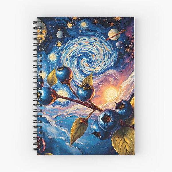 Item preview, Starry Night Blueberries – Cosmic Impressionism Art designed and sold by UmSkelig834.