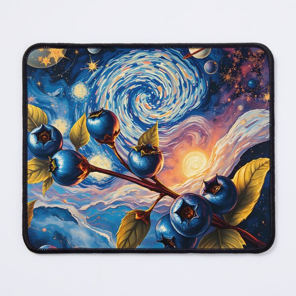 Item preview, Starry Night Blueberries – Cosmic Impressionism Art designed and sold by UmSkelig834.