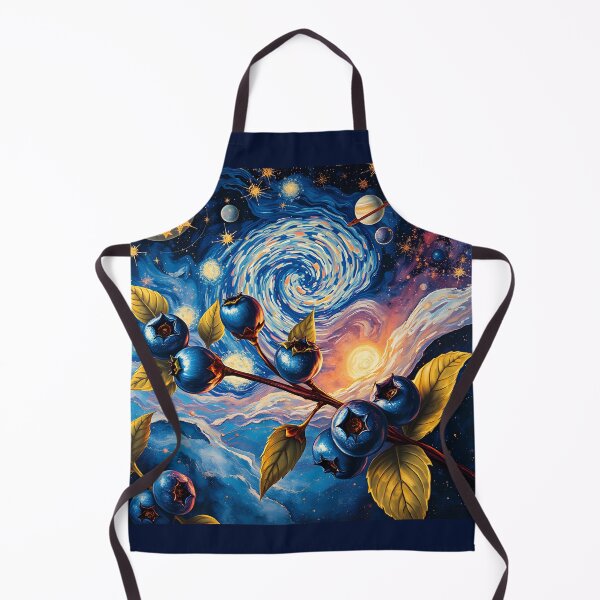 Item preview, Starry Night Blueberries – Cosmic Impressionism Art designed and sold by UmSkelig834.