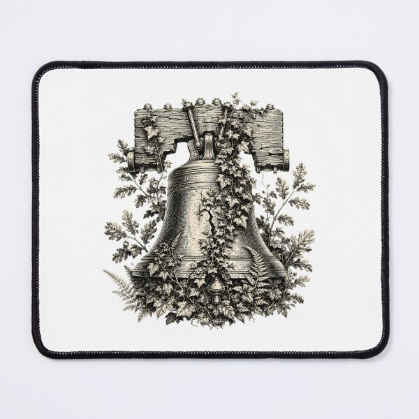 Item preview, Vintage Botanical Liberty Bell Engraving Antique Aesthetic designed and sold by chattsuede.