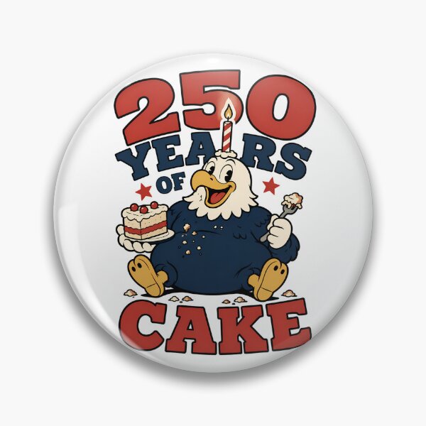 Item preview, Funny America 250 Years Of Cake Retro Eagle Mascot designed and sold by chattsuede.