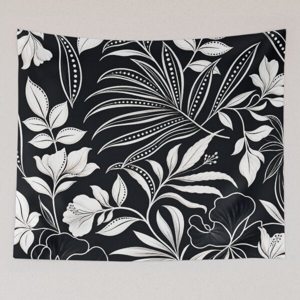 Item preview, Elegant Midnight Botanical Floral Pattern designed and sold by Myra365Art.
