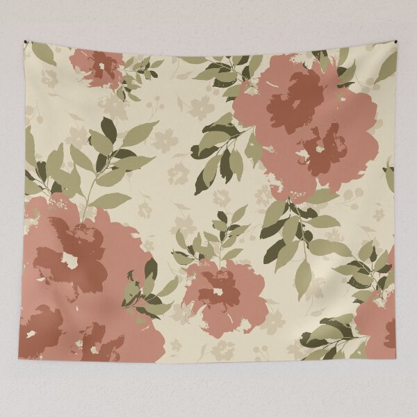 Item preview, Falling Florals on a tonal ditsy floral background designed and sold by ThisArtMama.