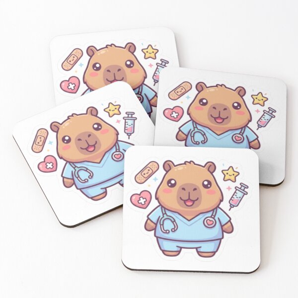 Item preview, Nurse Capybara - Funny Healthcare Animal Gift for Nurses and Medical Workers designed and sold by CozyDesignsCo.