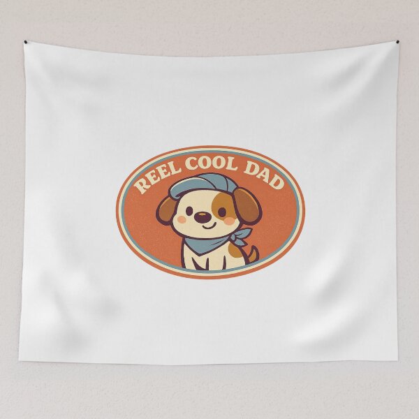 Item preview, Reel Cool Dad Retro Fishing designed and sold by LuveraxArt.