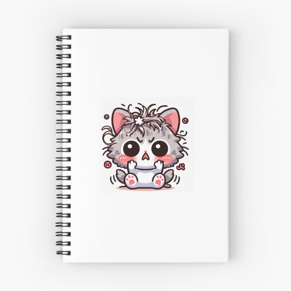 Item preview, Kawaii Frustrated Cat Sticker designed and sold by PastelPawsArt.
