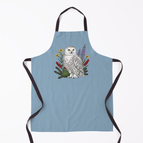 Item preview, Botanical Snowy Owl Wildlife Art designed and sold by BirdsnStuff.