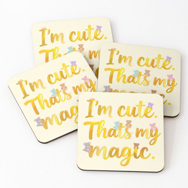 Item preview, I'm cute. That's my magic. (Yellow) designed and sold by bubblyrainbow.