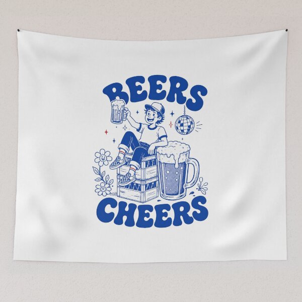 Item preview, Beers and Cheers Retro Beer Lover designed and sold by olosra.