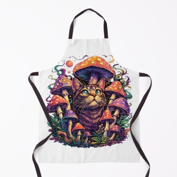 Item preview, Psychedelic Cat Among Cosmic Mushrooms designed and sold by KICOR.