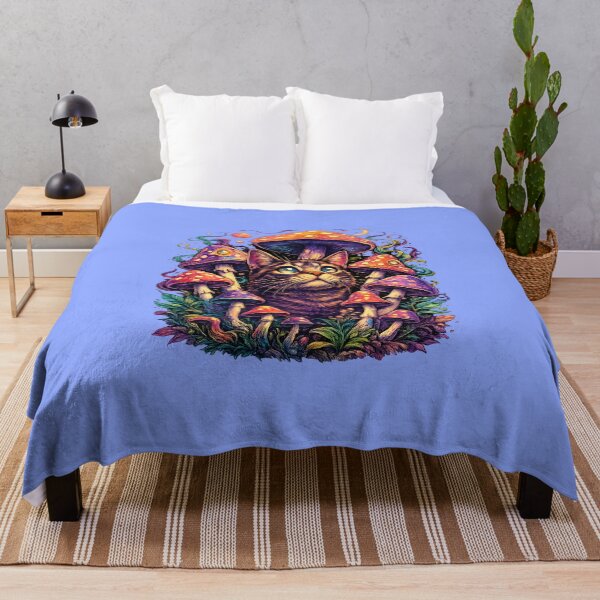 Item preview, Psychedelic Cat Among Cosmic Mushrooms designed and sold by Kicor.