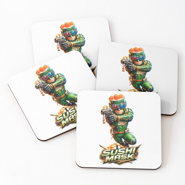 Item preview, SUSHI MASK: Futuristic Sushi Power Hero designed and sold by Surreal Characters & Cute Pups.
