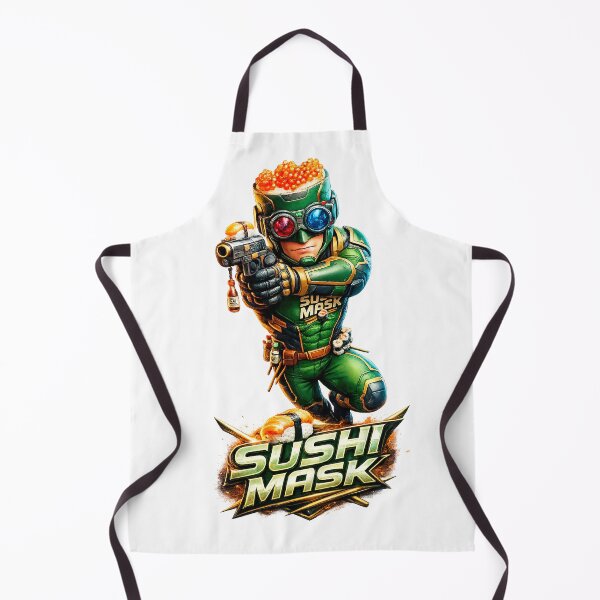 Item preview, SUSHI MASK: Futuristic Sushi Power Hero designed and sold by Surreal Characters & Cute Pups.