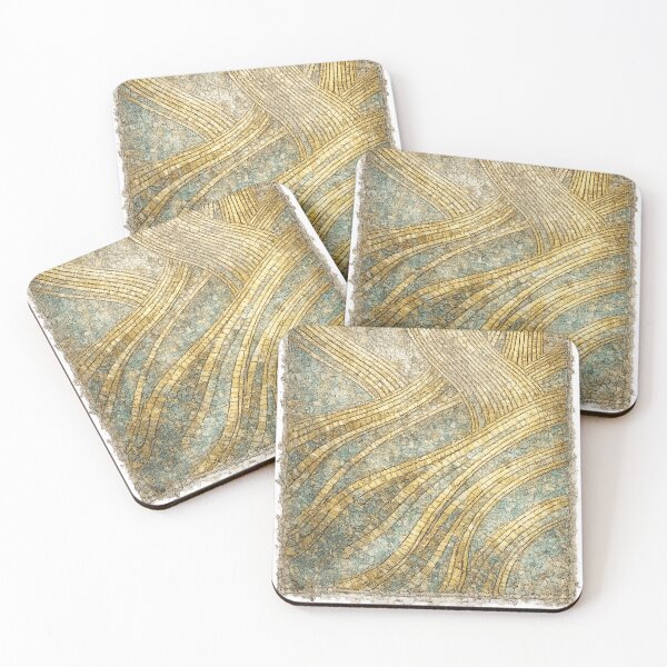 Item preview, Gold Mosaic Abstract Wave designed and sold by OnePercent992.