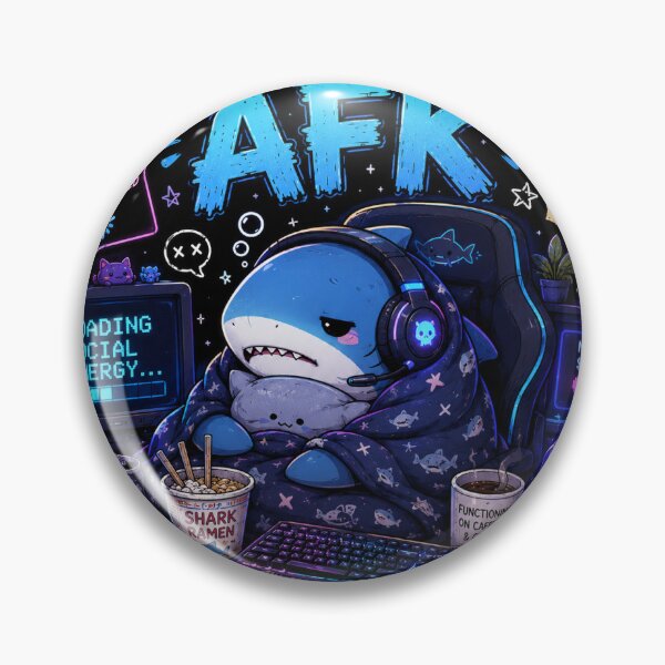 Item preview, Emotionally AFK Gamer Shark T-Shirt designed and sold by Globivara Studio.