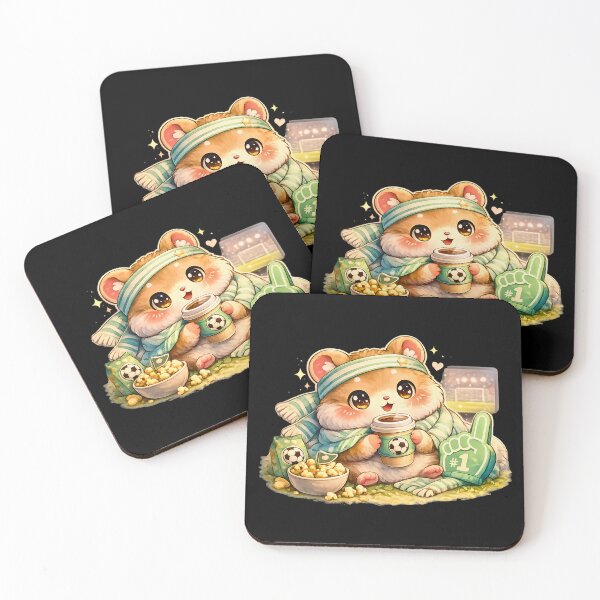 Item preview, Coffee & Football Hamster ☕⚽ Cute Kawaii Match Day Sticker designed and sold by Pick'n Quick.