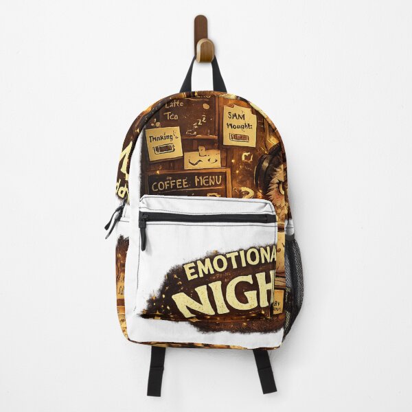 Item preview, Emotionally Support Night Owl Cozy Café T-Shirt designed and sold by Globivara Studio.