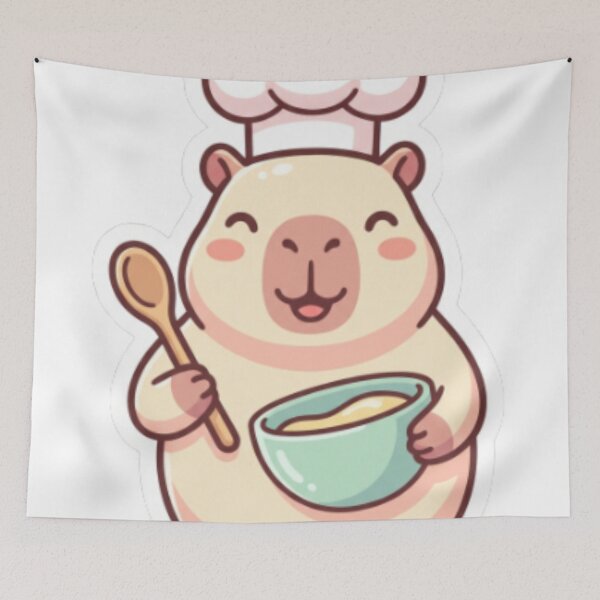 Item preview, Cute Chef Capybara  - Funny Cooking Animal Gift for Bakers, Foodies and Kitchen Lovers designed and sold by CozyDesignsCo.