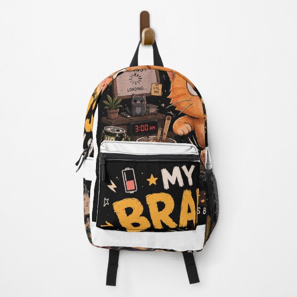 Item preview, My Last Brain Cell Orange Cat Meme T-Shirt designed and sold by Globivara Studio.
