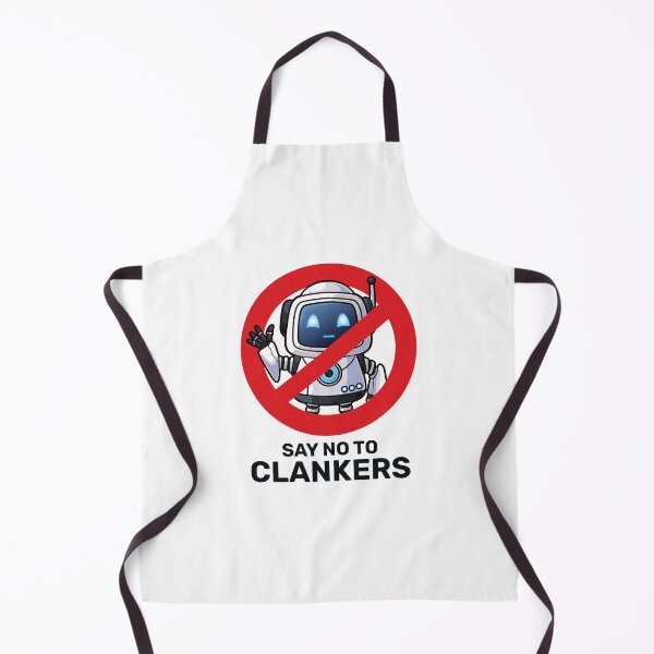 Item preview, Anti robot say no to Clankers (no to robots and AI) design designed and sold by messy-nessie.
