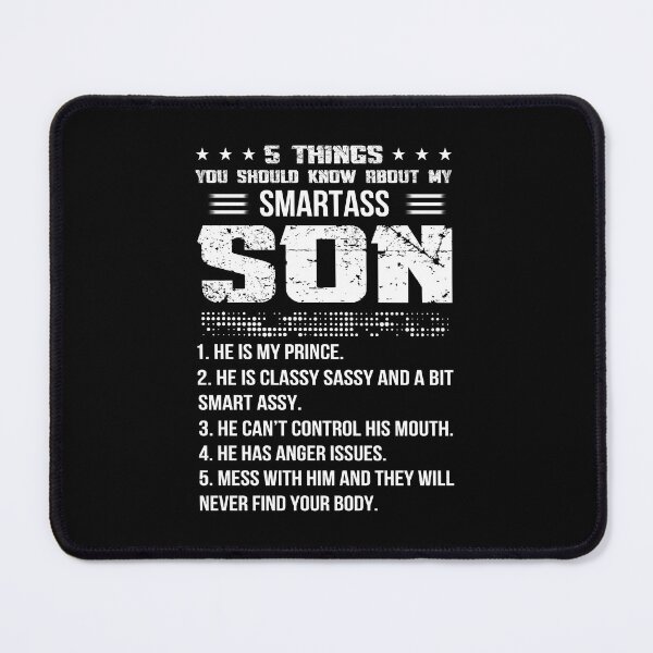 Item preview, 5 Things You Should Know About My Smartass Son designed and sold by Kevinbank2020.