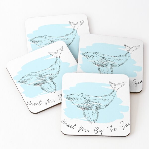 Item preview, Meet Me By The Sea Whale Tote Bag designed and sold by Coastline.