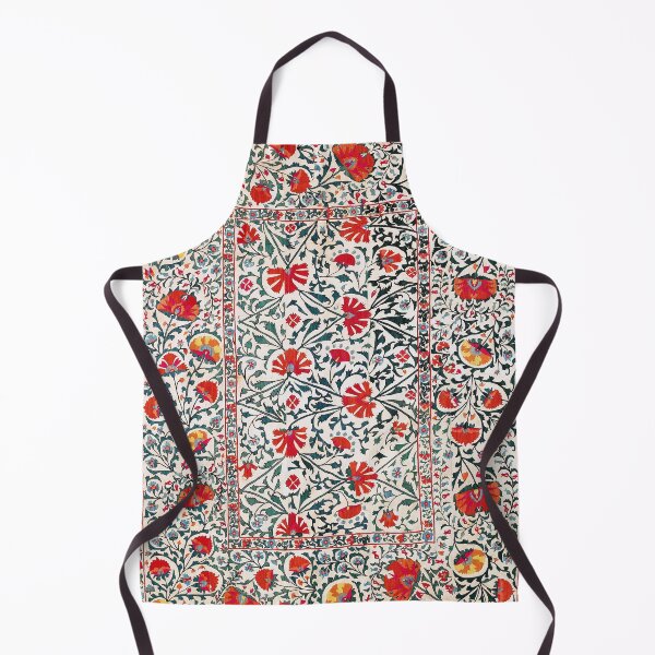 Item preview, Shakhrisyabz Suzani Uzbekistan Floral Embroidery Print designed and sold by Vicky Brago-Mitchell®.