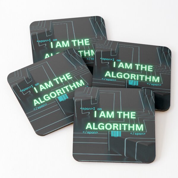 Item preview, I Am The Algorithm - Cyberpunk Tech Glow Art designed and sold by Iambuzze.