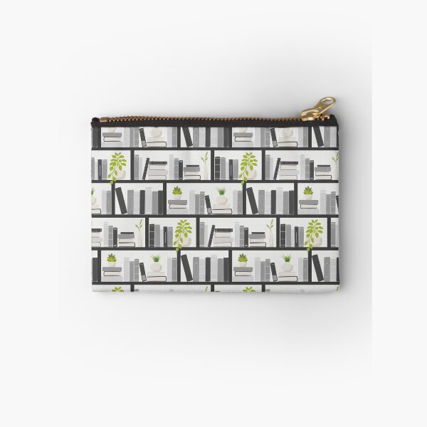 Item preview, Book lover Pattern | Black and White Bookshelves designed and sold by Fern and Quill.