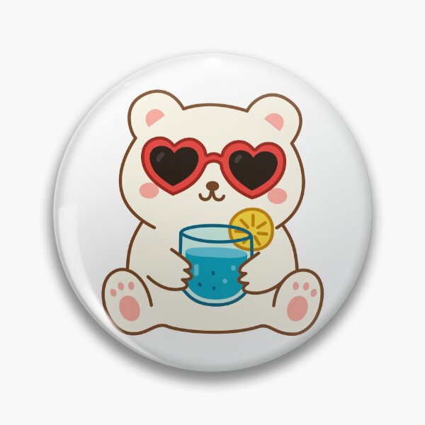 Item preview, Cool Polar Bear Sipping Summer Vibes designed and sold by Anne97s.