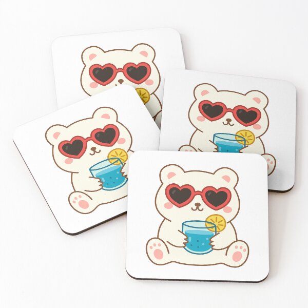 Item preview, Cool Polar Bear Sipping Summer Vibes designed and sold by Anne97s.