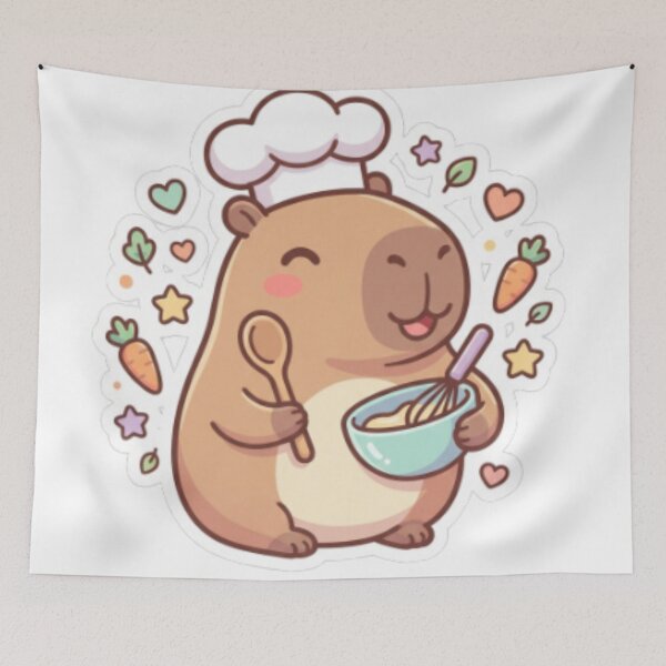 Item preview, Cute Chef Capybara  - Funny Cooking Animal Gift for Bakers, Foodies and Kitchen Lovers designed and sold by CozyDesignsCo.