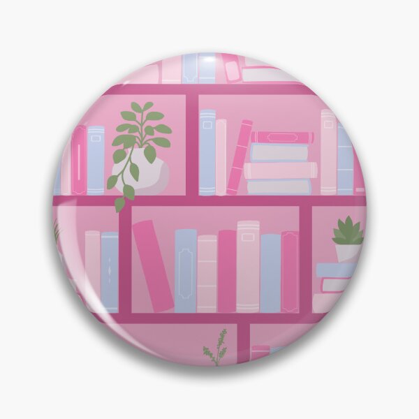 Item preview, Gift for Book lover | Pink bookshelf with potted plants designed and sold by Fern and Quill.