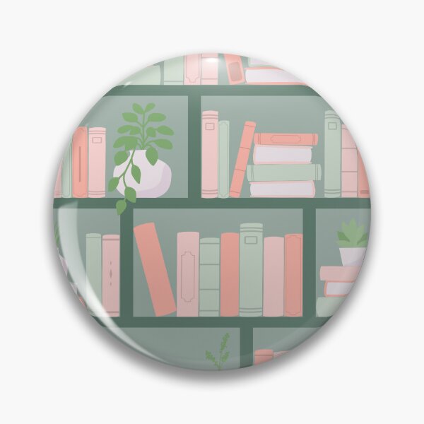 Item preview, Gift for Reader | sage green bookshelf with potted plants designed and sold by Fern and Quill.