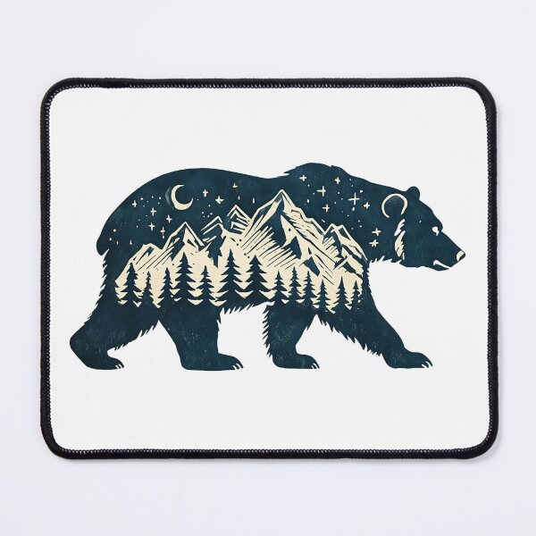 Item preview, Bear with Mountain Landscape designed and sold by 2guysyarn.