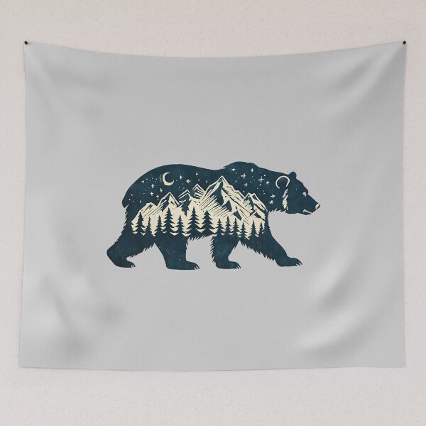 Item preview, Bear with Mountain Landscape designed and sold by 2guysyarn.