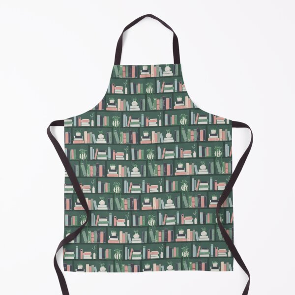Item preview, Bookish Gifts | teal and pink bookshelf with potted plants designed and sold by Fern and Quill.