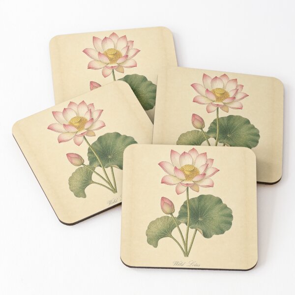 Item preview, Vintage Pink Lotus Botanical Illustration Art Print designed and sold by NuvoraNest.