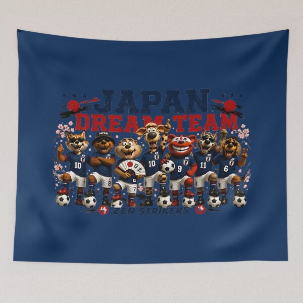 Item preview, Japan Soccer Dream Team | Samurai Blue Fans designed and sold by WabiSabiSjak.