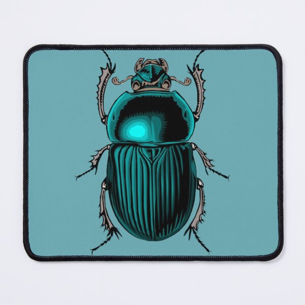 Item preview, Futuristic Emerald Beetle | Glossy Metallic Insect Art designed and sold by Rawafi Art Studio.