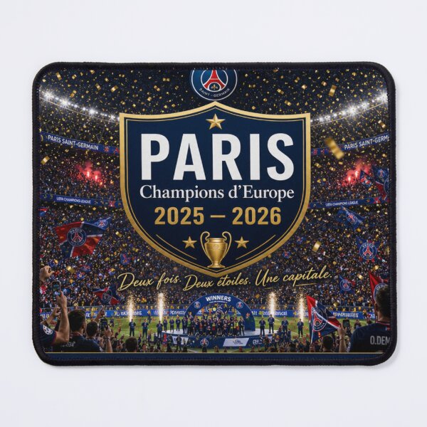 Item preview, Paris Skyline Champions of Europe 2025 2026 Seine River Championship Banner designed and sold by BrickByDream.